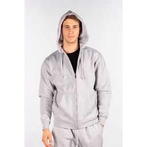 NWT CityLab Fleece Full Zip-Up Hoodie in Heather Gray - Men's Activewear 2XL